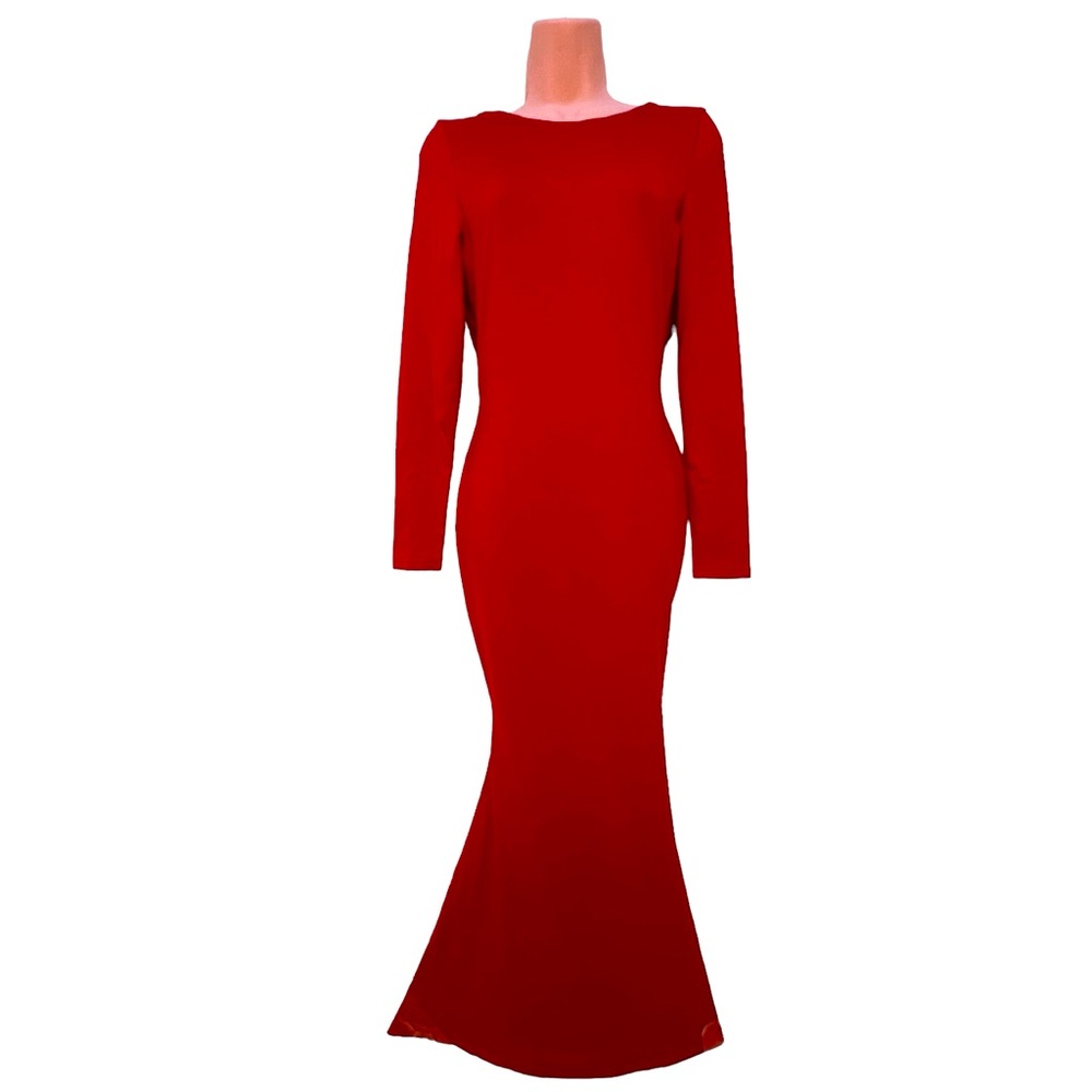 NWT Women’s sexy long sleeve evening prom mermaid dress size M